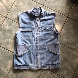 VTG 80s 90s PUNKY Brand Denim Jean Vest